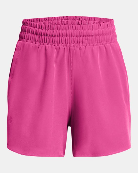 女士UA Flex Woven 5英寸短褲 in Pink image number 4